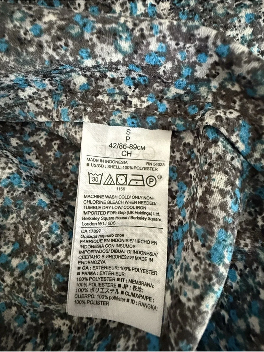 Banana Republic Black to Teal Ombre Sparkle Button-Down